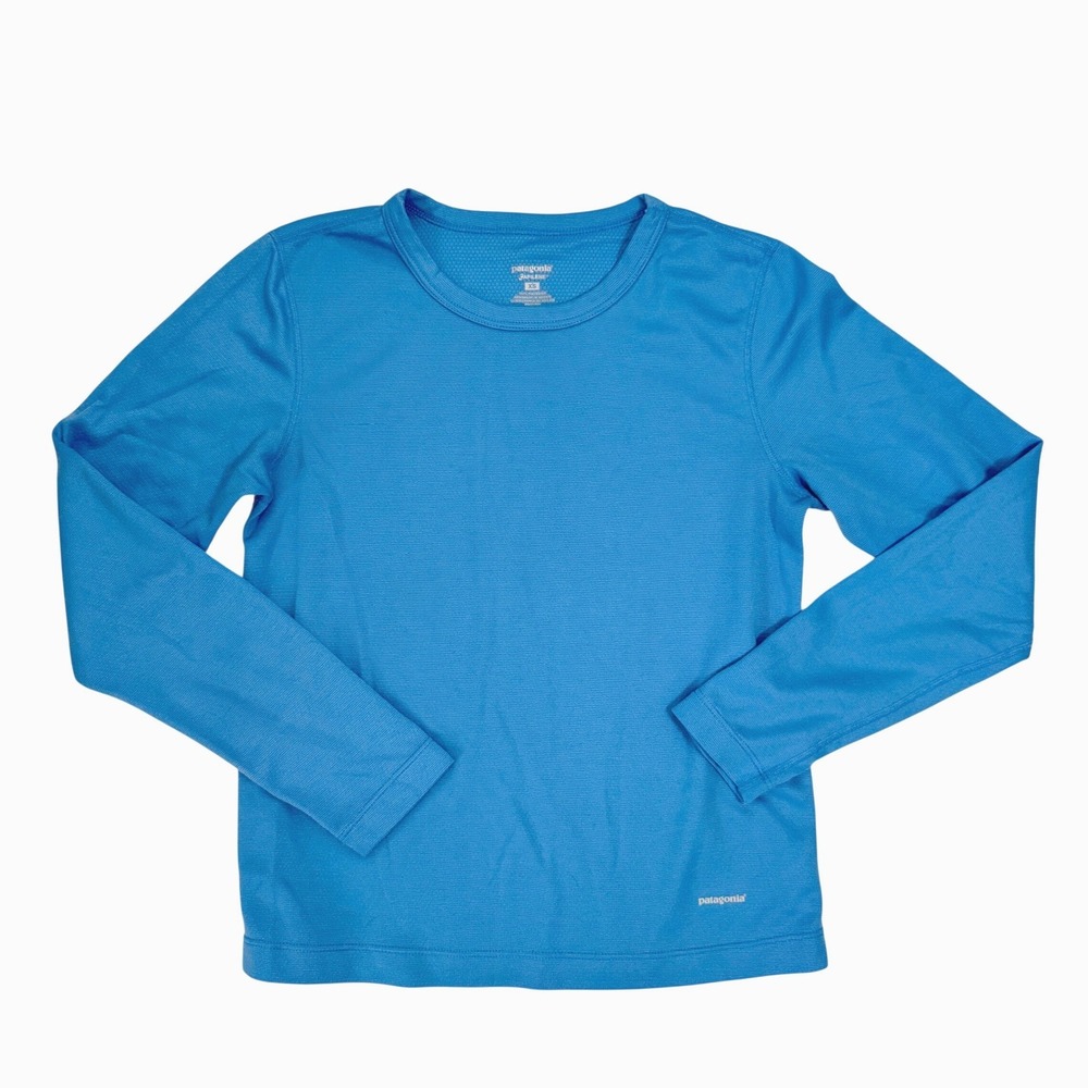 Patagonia Women's Capilene Blue Long Sleeve Base Layer Top‎ Shirt XS